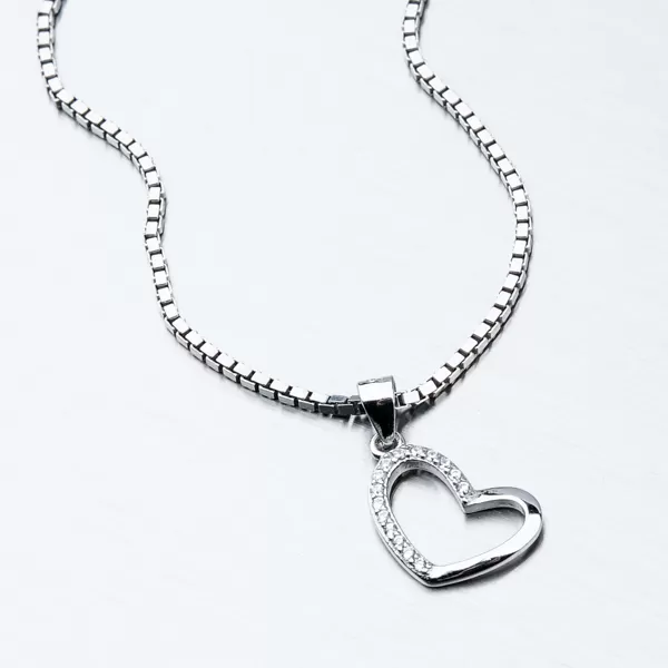 Dámský přívěsek stříbro 925 zirkon srdce HST-13203