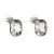 Stříbrné náušnice pecka s krystaly Swarovski šedý obdélník 31279.5