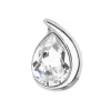 Stříbrný přívěsek s krystalem Swarovski bílá slza 34233.1
