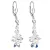 Stříbrné náušnice visací s krystaly Swarovski AB efekt hrozen 31245.2