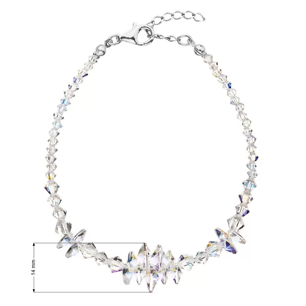 Stříbrný náramek se Swarovski krystaly AB efekt 33107.2