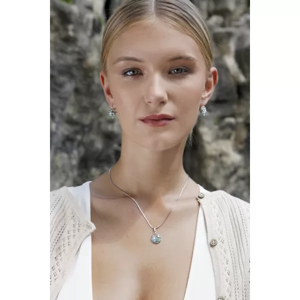 Stříbrné náušnice visací s krystaly Swarovski mix barev kulaté 31176.4 chameleon