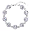 Stříbrný náramek se Swarovski krystaly fialový 33048.3
