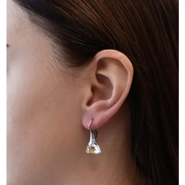 Sada šperků s krystaly Swarovski náušnice a přívěsek ab efekt trojúhelník 39174.2