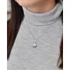 Stříbrný přívěsek s krystaly Swarovski modrý kulatý 34225.3 ice blue
