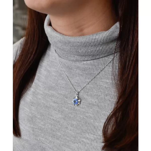 Sada šperků s krystaly Swarovski náušnice,řetízek a přívěsek modrá kytička 39173.3