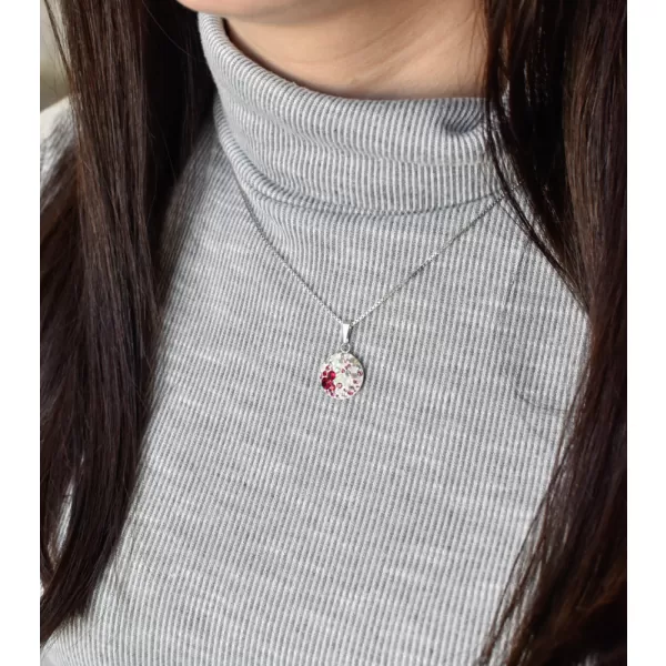 Stříbrný přívěsek s krystaly Swarovski mix barev 34225.3 sweet love