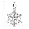 Stříbrný přívěsek s krystaly Swarovski bílá vločka 34221.1