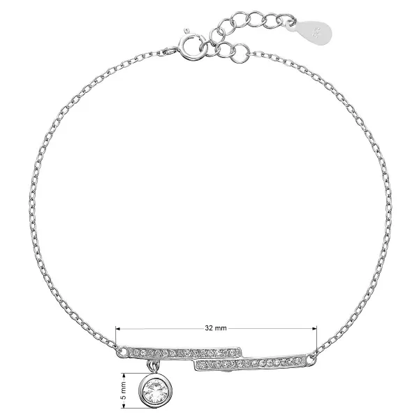 Stříbrný náramek se zirkony 13013.1