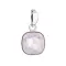 Stříbrný přívěsek s krystalem Swarovski růžový čtverec 34224.7