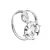 Stříbrný přívěsek s krystalem Swarovski bílý ovál 34228.1