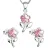 Sada šperků s krystaly Swarovski náušnice,řetízek a přívěsek růžová kytička 39172.3 light rose