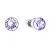 Stříbrné náušnice pecka se Swarovski krystaly fialové kulaté 31113.3 violet