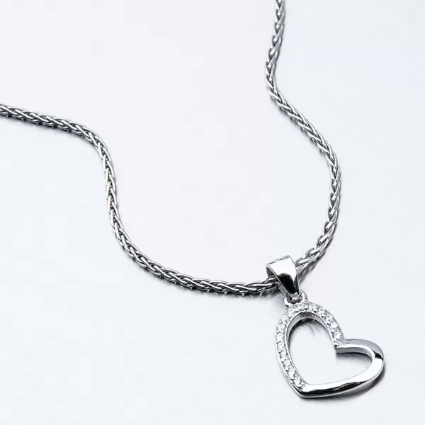 Dámský přívěsek stříbro 925 zirkon srdce HST-13203