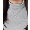Stříbrný přívěsek s krystalem Swarovski bílá kytička 34230.1