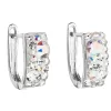 Stříbrné náušnice visací s krystaly Swarovski ab efekt půlkruh 31123.2