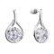 Stříbrné visací náušnice kapky se Swarovski krystaly 31305.3 violet