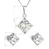Sada šperků s krystaly Swarovski náušnice a přívěsek mix barev kosočtverec 39126.3 light sapphire
