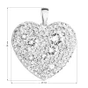 Stříbrný přívěsek s krystaly Swarovski bílé srdce 34243.1