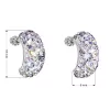 Stříbrné náušnice visací s krystaly Swarovski fialový půlkruh 31164.3