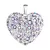 Stříbrný přívěsek s krystaly Swarovski mix barev srdce 34243.3 violet