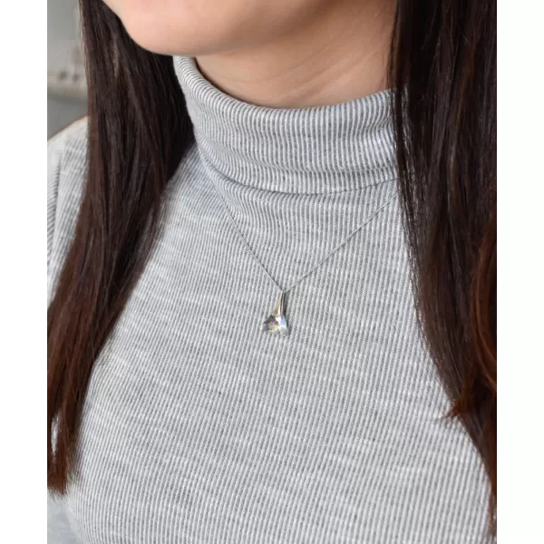 Sada šperků s krystaly Swarovski náušnice a přívěsek ab efekt trojúhelník 39174.2