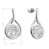 Stříbrné visací náušnice kapky se Swarovski krystaly 31305.1 bílé