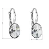 Stříbrné náušnice visací s krystaly Swarovski modrý ovál 31276.5