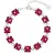 Stříbrný náramek se Swarovski krystaly červený 33047.3 cherry