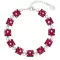 Stříbrný náramek se Swarovski krystaly červený 33047.3 cherry