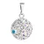 Stříbrný přívěsek s krystaly Swarovski ab efekt kulatý 34225.2