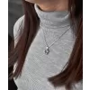 Stříbrný přívěsek s krystaly Swarovski fialový kulatý-rivoli 34112.3 violet