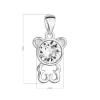 Stříbrný přívěsek s krystalem Swarovski bílý medvídek 34229.1