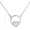 Stříbrný náhrdelník se zirkonem bílé srdce 12021.1