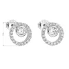 Stříbrné náušnice pecka se zirkonem bílé kulaté 11154.1