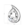 Stříbrný přívěsek s krystalem Swarovski bílá slza 34233.1