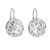 Stříbrné náušnice visací s krystaly Swarovski modré kulaté 31176.3 light sapphire