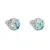 Stříbrné náušnice pecka s krystaly Swarovski modré kulaté 31336.3 light turquoise