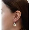 Stříbrné náušnice visací s krystaly Swarovski ab efekt kulaté 31296.2