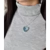 Stříbrný přívěsek s krystaly Swarovski modré srdce 34243.3 blue style