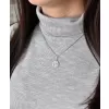 Stříbrný přívěsek s krystaly Swarovski fialový kulatý 34225.3 violet