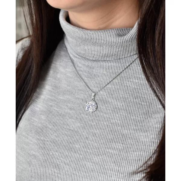 Stříbrný přívěsek s krystaly Swarovski fialový kulatý 34225.3 violet
