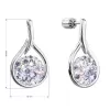 Stříbrné visací náušnice kapky se Swarovski krystaly 31305.3 violet