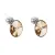 Stříbrné náušnice pecka s krystaly Swarovski zlatý ovál 31274.5