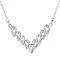 Stříbrný náhrdelník s krystaly Swarovski bílý 32067.1