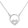 Stříbrný náhrdelník se zirkonem bílé srdce 12021.1