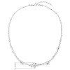 Stříbrný náhrdelník s krystaly Swarovski AB efekt hrozen 32064.2