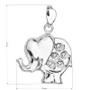 Stříbrný přívěsek s krystaly Swarovski bílý slon 34223.1