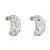 Stříbrné náušnice visací s krystaly Swarovski ab efekt půlkruh 31164.2