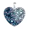 Stříbrný přívěsek s krystaly Swarovski modré srdce 34243.3 blue style